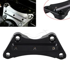 Black CNC Handlebar Riser Top Clamp Kit For Harley Road King FLHR Ultra Limited