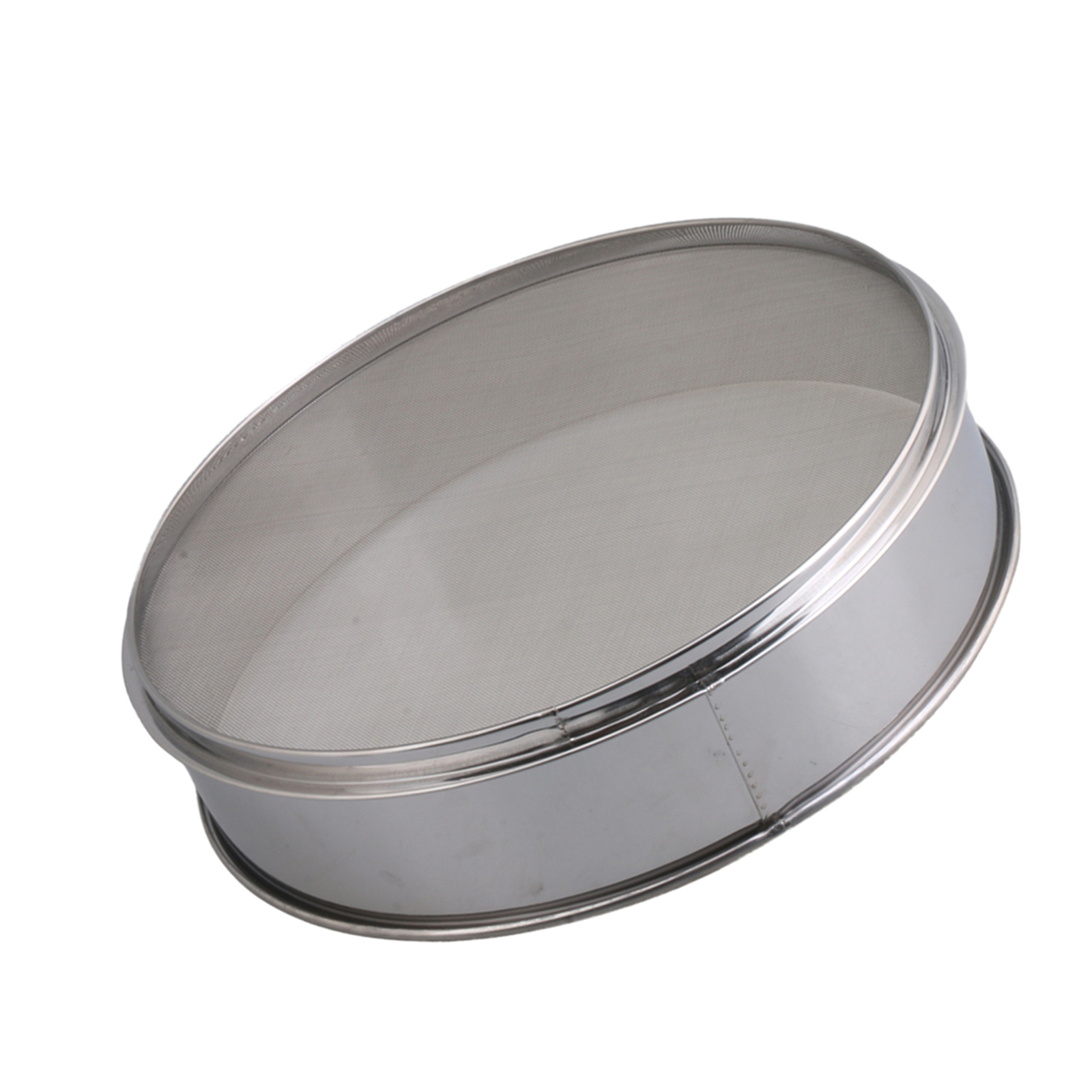 40cm Fine Mesh Silver Flour Sifter in 304 Stainless Steel