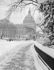 1939 US Capital After a Blizzard, Washington, DC  Old Photo 8.5" x 11" Reprint