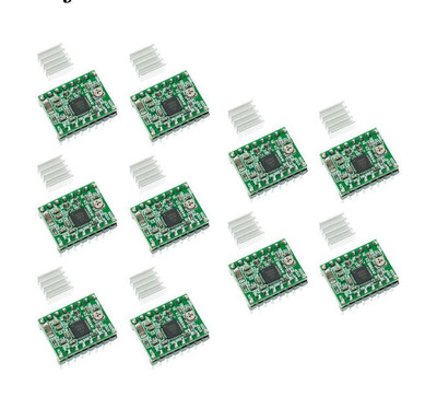 Stepper Motor Driver Modules with Heat Sink A4988 For 3D Printer Parts Red Green