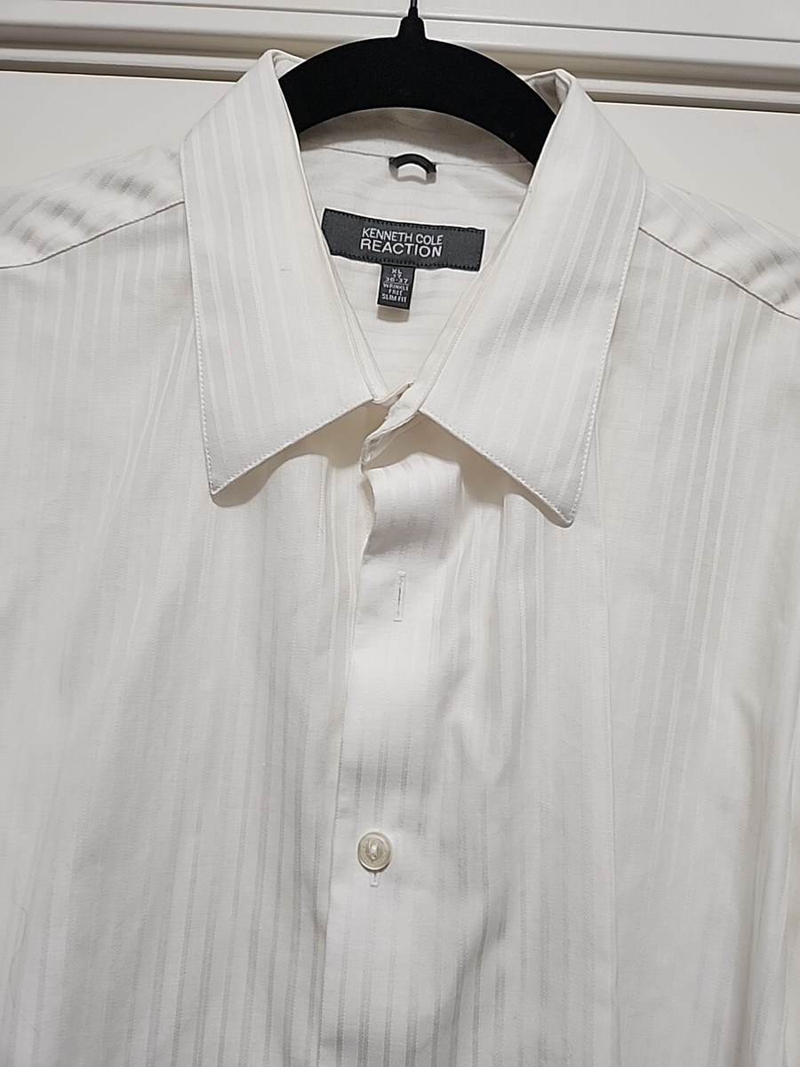 kenneth cole reaction white dress shirt Kenneth Cole Reaction Men's Slim Fit Dress Shirt