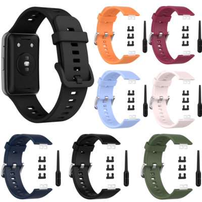 For Huawei Watch Fit TIA-B09 Silicone Sports Strap Watch Band Strap Wristband