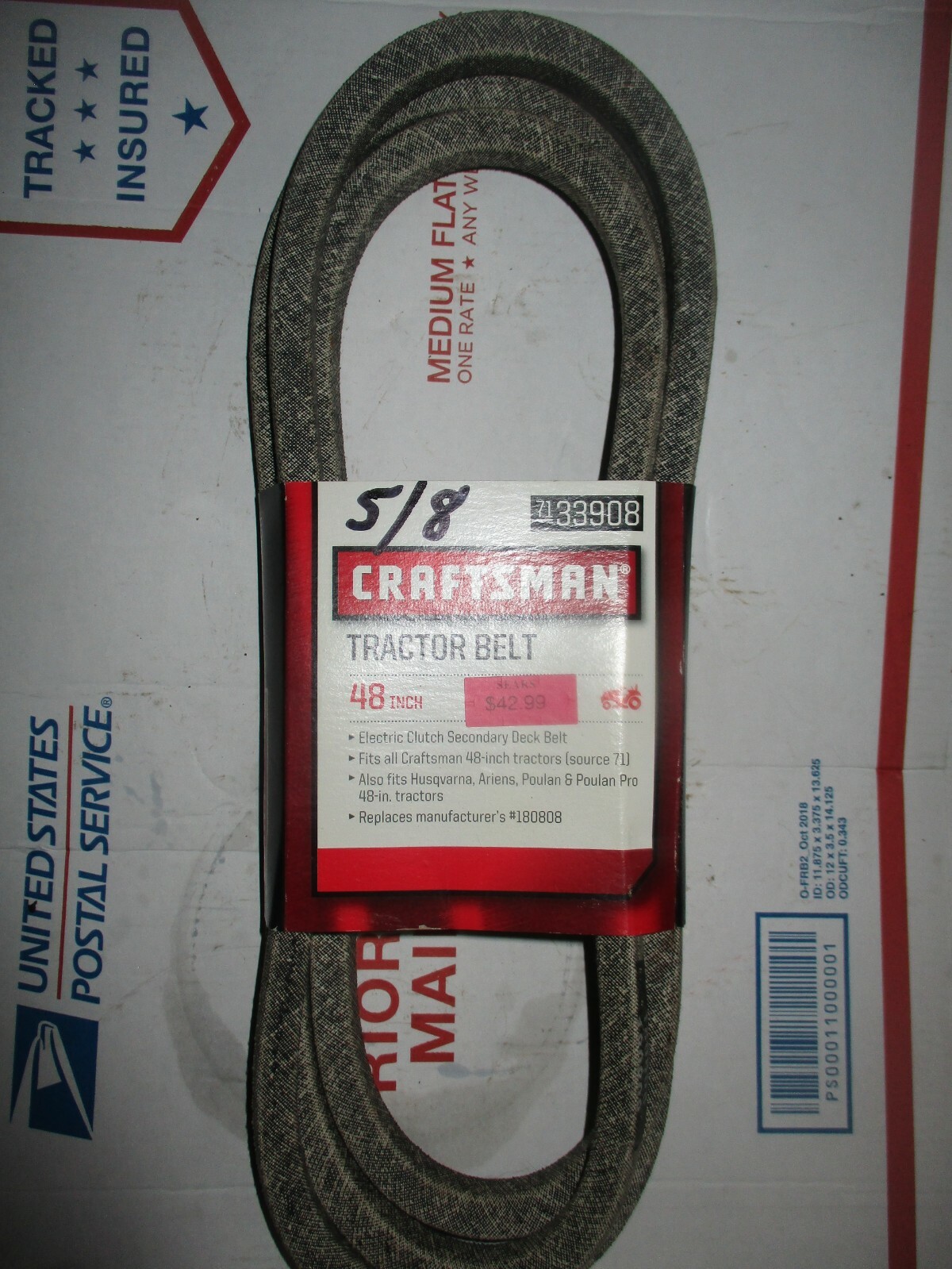 754-0485 MTD Genuine OEM Deck Belt fits Deere Craftsman Husqvarna Allis 5//8x97