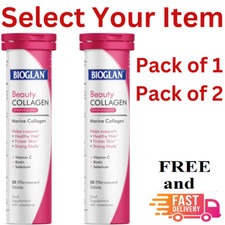 Image of Bioglan Beauty Collagen Supplement Effervescent 20 Tablets per Tube PACK OF 1 &2