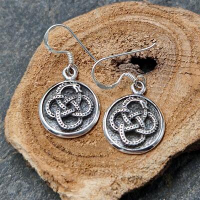 Midgardschlangen Knotensymbol Ohrhänger ''EMILA'' aus 925 Sterling Silber