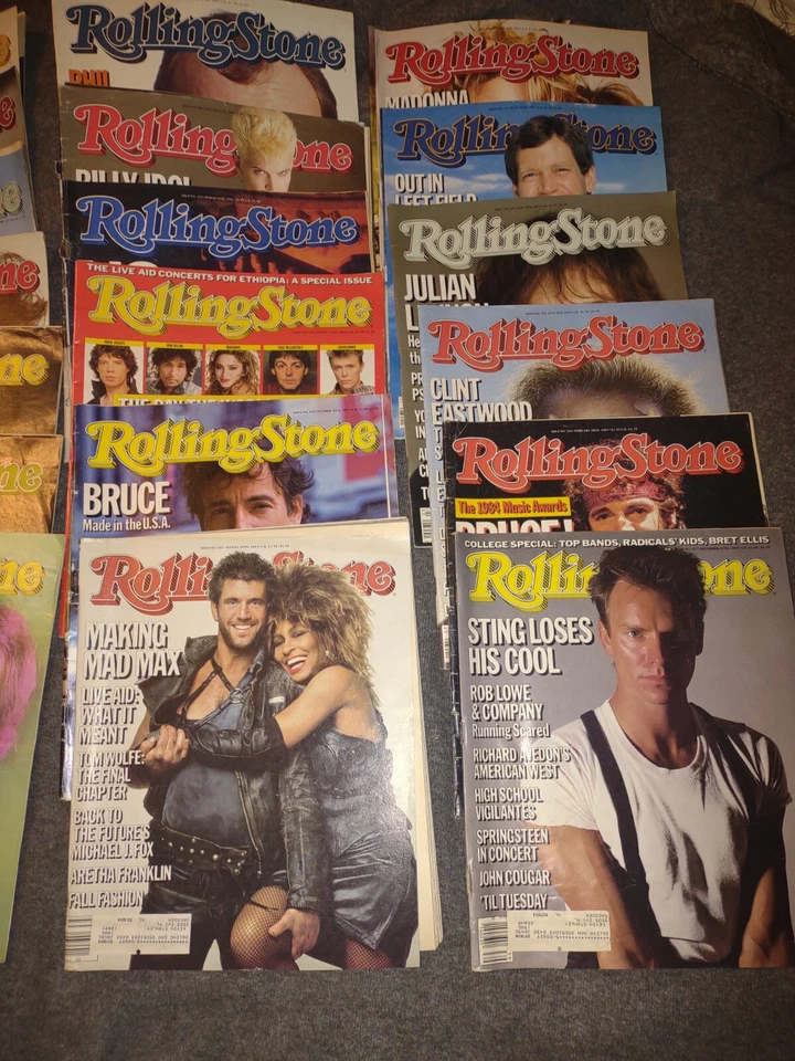 23 rolling Stones Magazine 80S VTG Tina Turner U2 Mcm Nostalgia R&B Rock Hollywo - Image 2 of 4