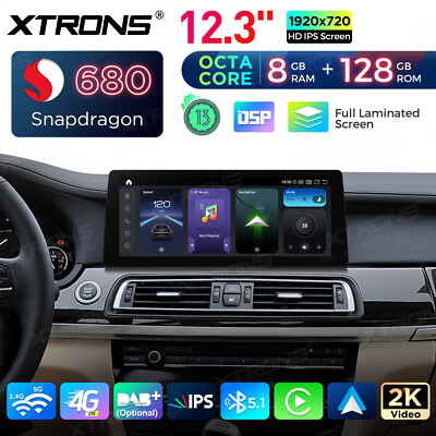 12,3'' Für BMW 7er F01 F02 CIC Autoradio Navi Android Qualcomm 680 8-Kern 8+128GB