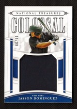 JASSON DOMINGUEZ National Treasures HUGE COLOSSAL Game Used Materials #/99 MINT