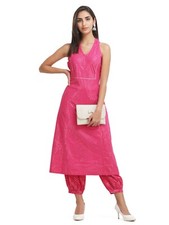 Women's Designer Kurti with Afghani Pant set Indian Salwar Kameez readymade Suit