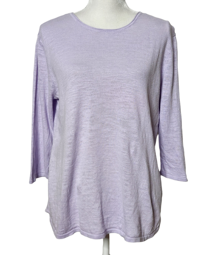 Pull-over Gris J. Jill Femme Taille Petite (PS) - Coupe Oversized, Manches Longues, Occasion Très Bon état