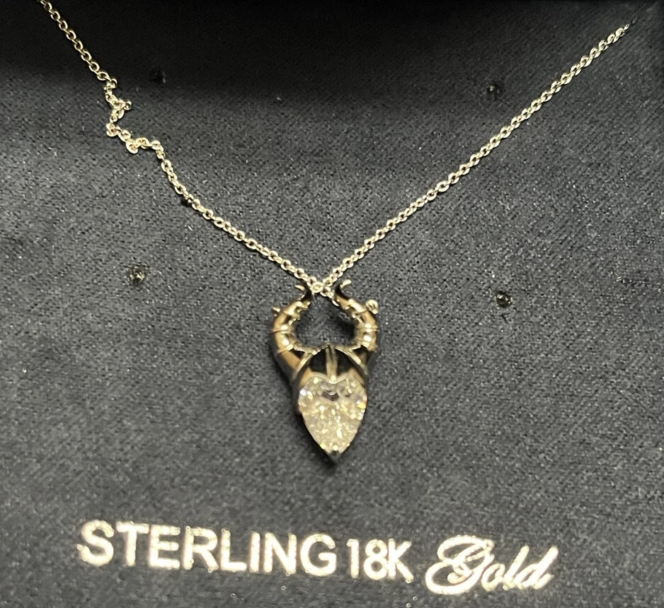 Disney Park Maleficent Necklace by CRISLU Necklace New DISNEY VILLAINS Foto 2 de 4