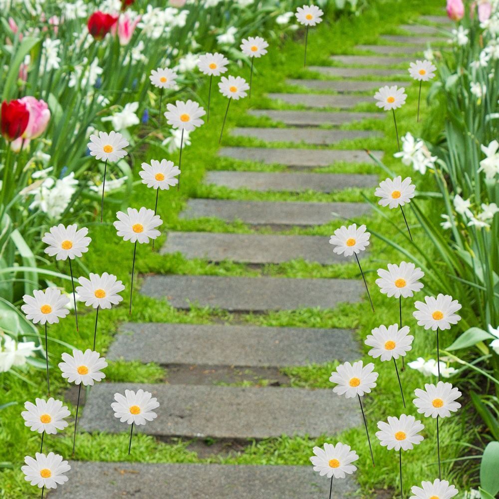 Outdoor Sunflower Stake Ornamental Garden Decor Replacement Garden