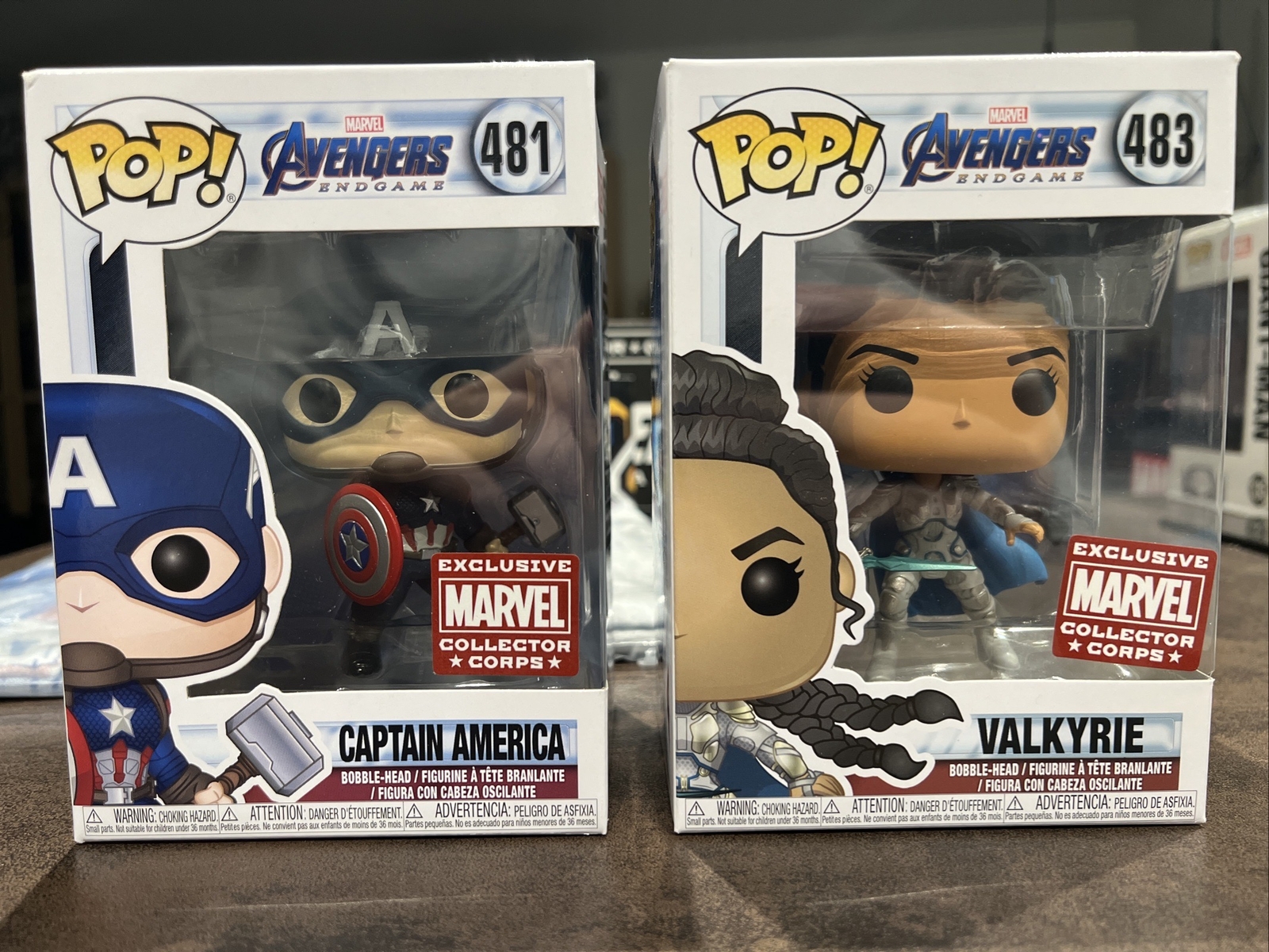 Thumbnail - Marvel Collector Corps Box Avengers Endgame Cap 481 Valkyrie 483 Funko