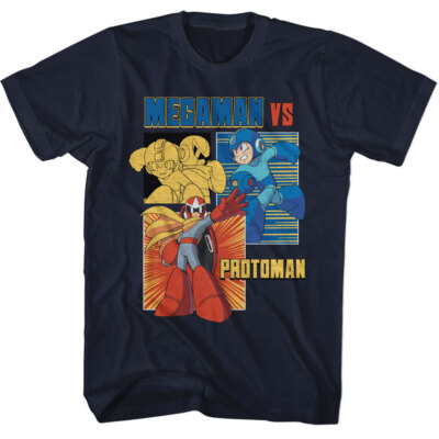 Mega Man Vs Protoman Capcom Video Game Merch Made In The 80's Men's T Shirt