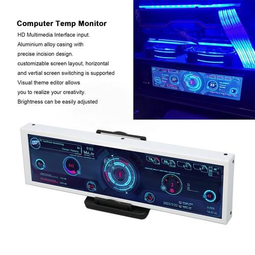 PC Sensor Panel Display 8.8 Inch CPU Hardware Temperature Monitor - Picture 3 of 23