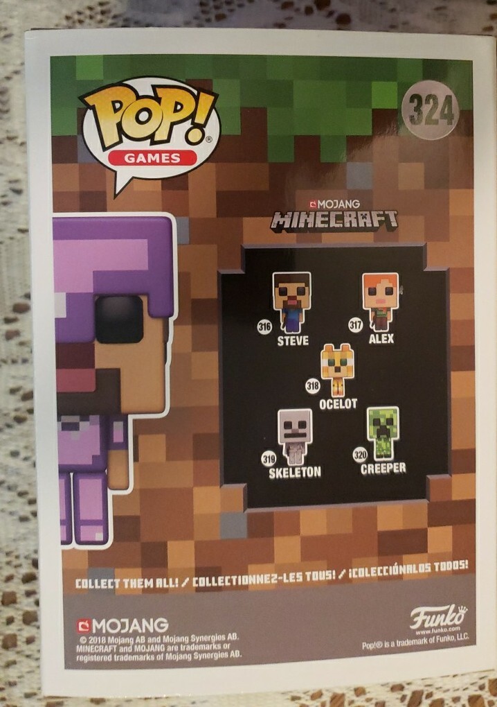 ゲームキャラクター Funko Minecraft Steve in Enchanted Armo Amazon.com: Funko Pop Minecraft Steve in Enchanted Armor
