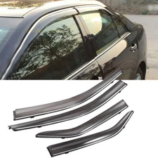 FOR TOYOTA CAMRY 2012-2017 CHROME WINDOW VENT VISOR SUN RAIN DEFLECTOR GUARD