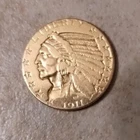 1911 United States Indian Head Half Eagle $5.00 Five Dollar .900 GOLD Coin