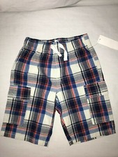 Kids Headquarters Boys Blue Plaid Cotton Shorts ONLY Size 6 NWT