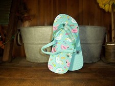 WONDER NATION GIRLS TODDLER UNICORN FLAMINGO FLIP FLOPS SHOES SIZE 9-10 BEACH NE