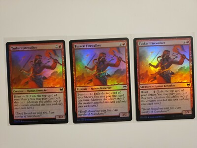 Tuskeri Firewalker (×3) - NM - COMMON -FOIL [Kaldheim] MTG