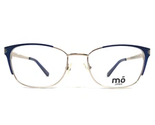 MO Eyewear Eyeglasses Frame MO UPPER 301M A Blue Gold Cat Eye Full Rim 53-18-140