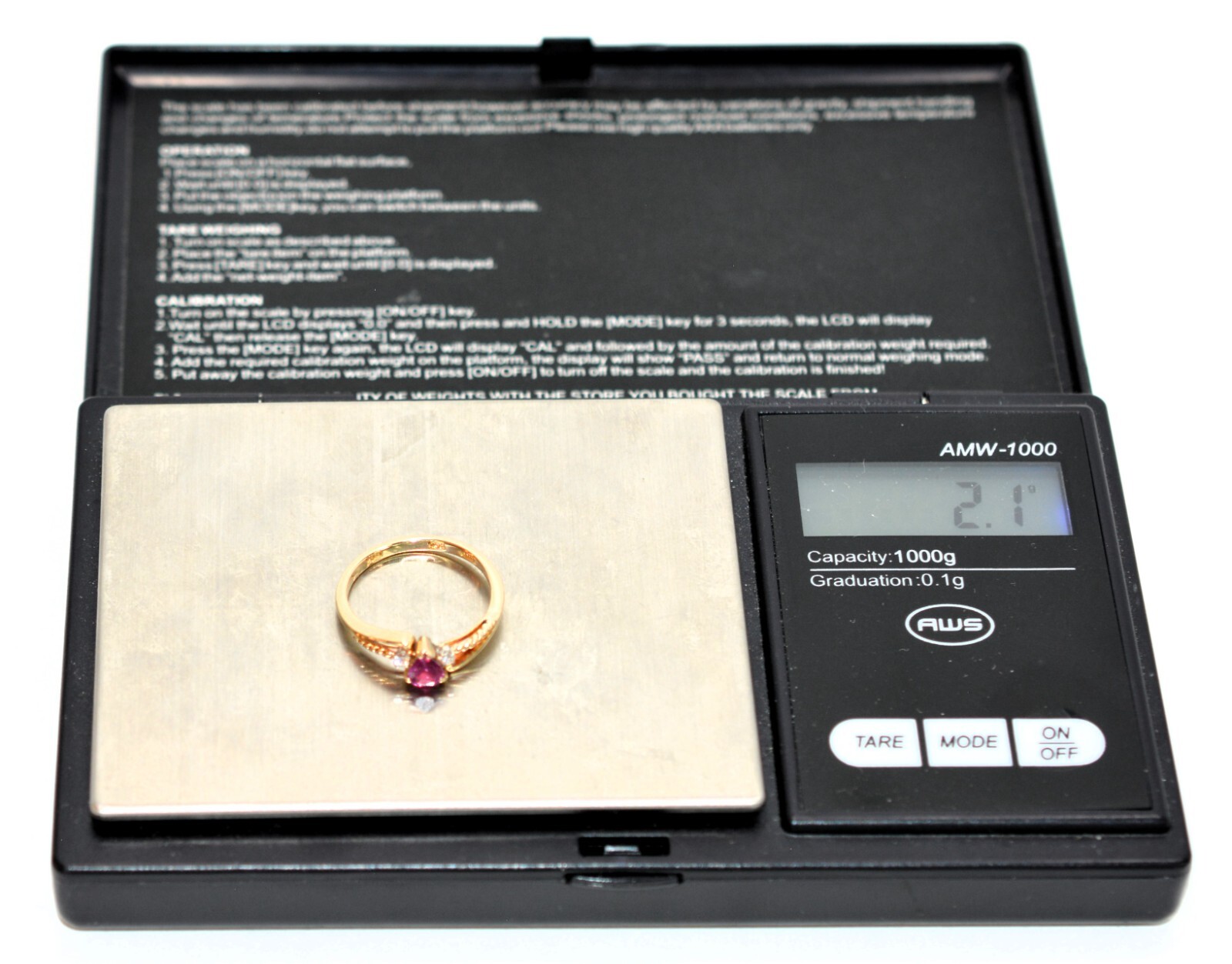 Natural Ruby & Diamond Ring 14K Solid Gold .46tcw… - image 11