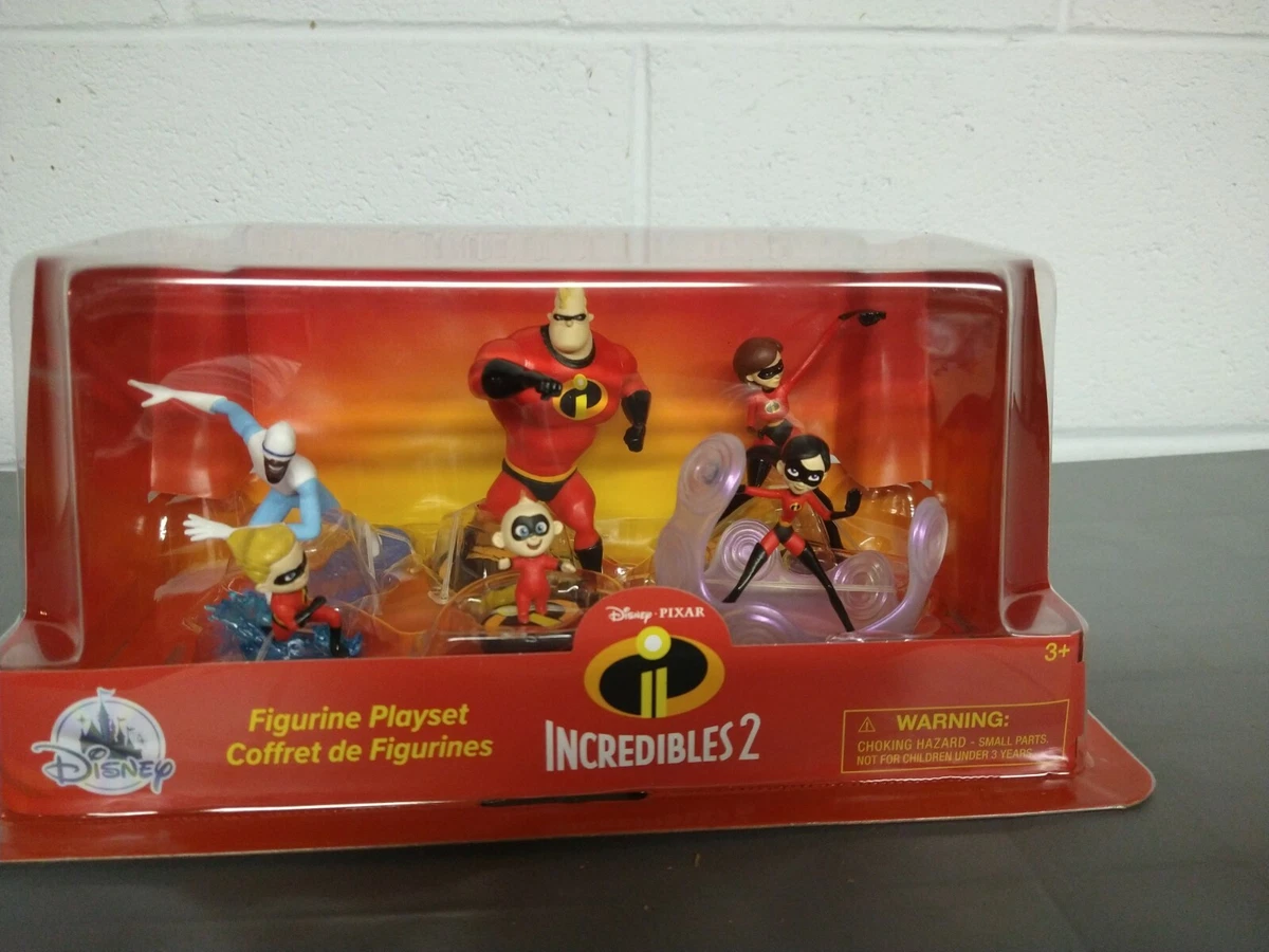 NEW NIB Disney Pixar The Incredibles 2 Six Piece Figurine Play Set NEW  Sealed