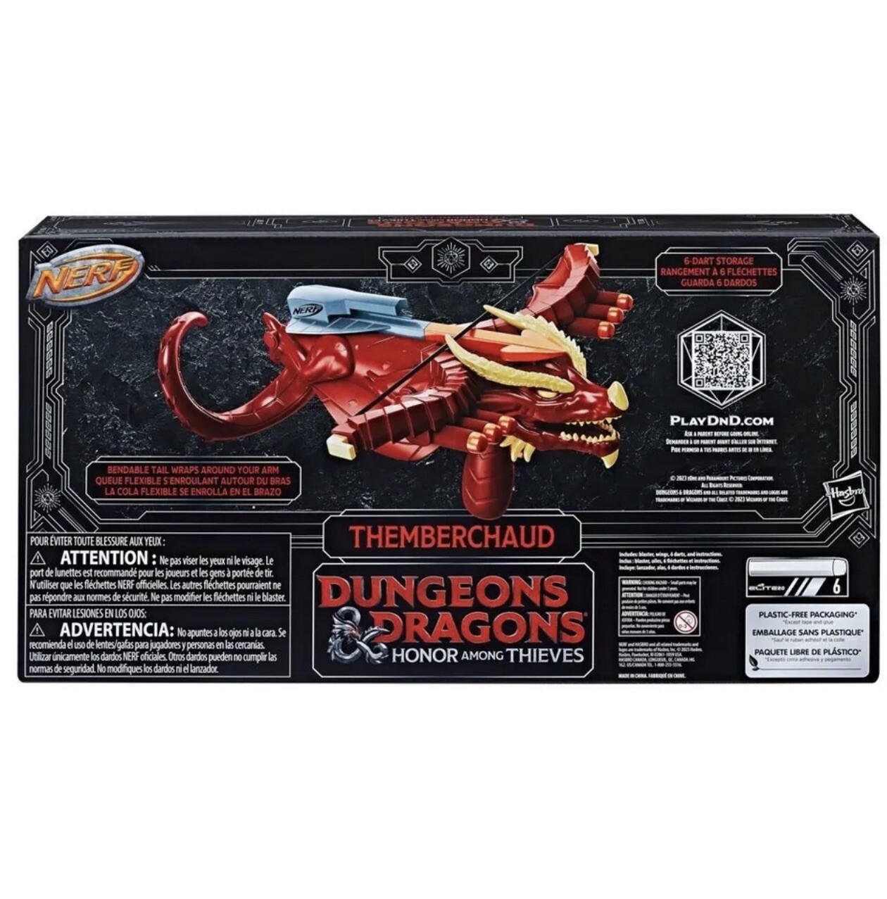 Dungeons & Dragons HONOR AMONG THIEVES Themberchaud Darts 2023 Nerf