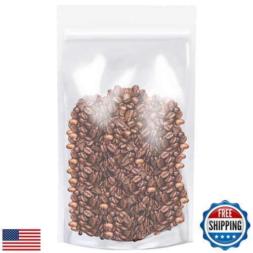 SUNPRO Clear Zipper Stand Up Pouch Bag,100Pcs 7.0x10.2 Heat Sealable Zip Lock