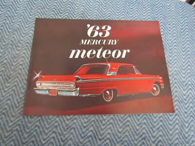 1963 Mercury Meteor Deluxe Überformat Händlerverkaufsbroschüre