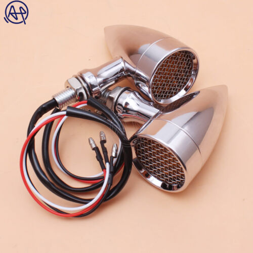 Luz de marcha universal de 2 piezas con señal de giro LED ámbar para motocicleta 10 mm - Imagen 2 de 10
