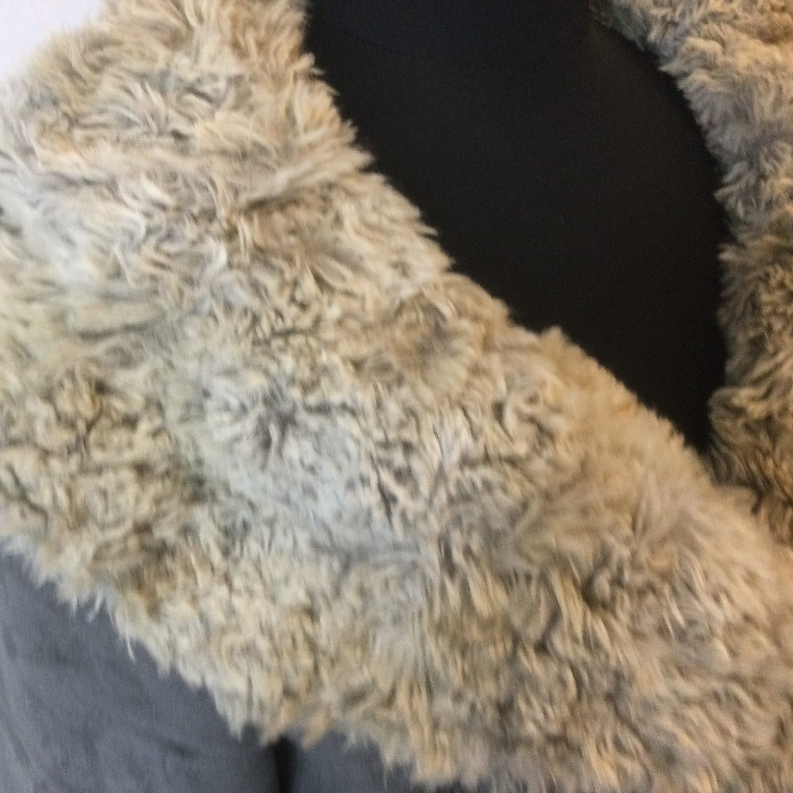 Sonoma Giubbotto Donna Invernale Corto aderente Grigio Ecopelle Sued Doppia Fila Bottoni M