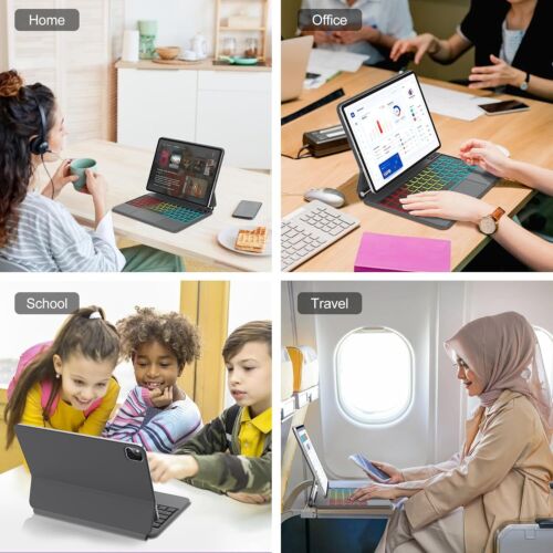 Magic Keyboard Case for iPad Air 11-inch M3 2025/M2 2024/ iPad Pro 11"/Air 5/4th - Picture 10 of 17