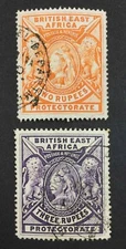 MOMEN: BRITISH EAST AFRICA SG #93-94 1897-1903 USED £350 LOT #63802