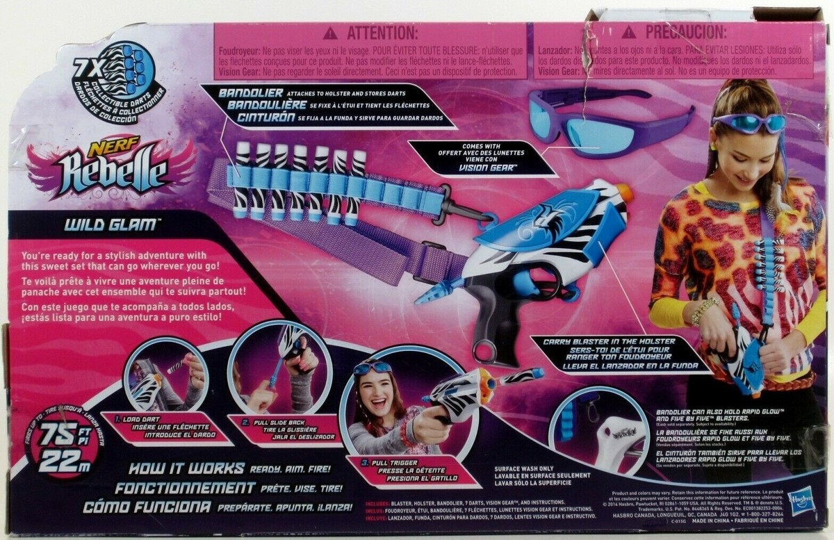 Hasbro Nerf Rebelle Super Stripes Collection Wild Glam FOAM DART
