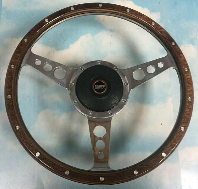 ROVER AUSTIN MINI COOPER 13" WOOD STEERING WHEEL WITH BOSS KIT eBay
