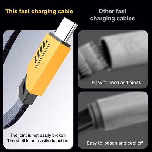 4 in 1 USB Type-C Cable 4ft Data Cord Fast Charging Cable For iPhone Samsung - Picture 11 of 14