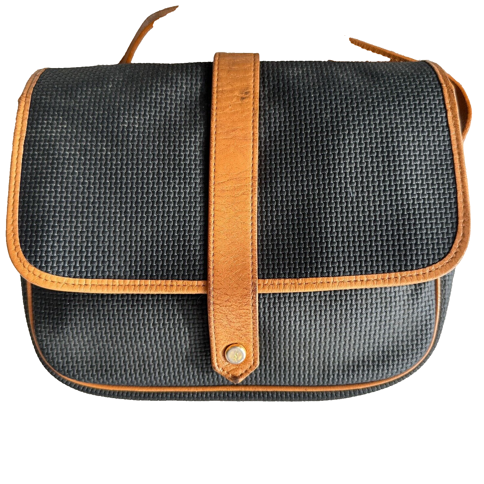 Borsa a tracolla Yves Saint Laurent in pelle pvc nera originale dal GIAPPONE