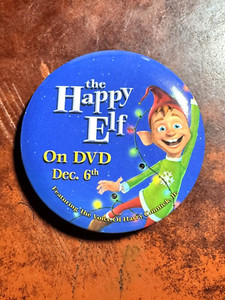2005 THE HAPPY ELF LIGHT UP Pin Pinback Movie PROMOTIONAL Button