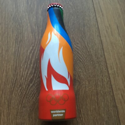 Coca-Cola Olympische Spiele 2012 Sammlerstück Aluminium Flasche ungeöffnet