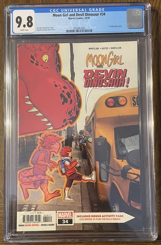 MOON GIRL AND DEVIL DINOSAUR #34 CGC 9.8 1st APPEARANCE OF DEVIN DINOSAUR COMIC