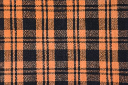 Tablecloth 56"x80" Oblong Orange/Black Plaid Cotton Fall Harvest Halloween EUC - Picture 3 of 3