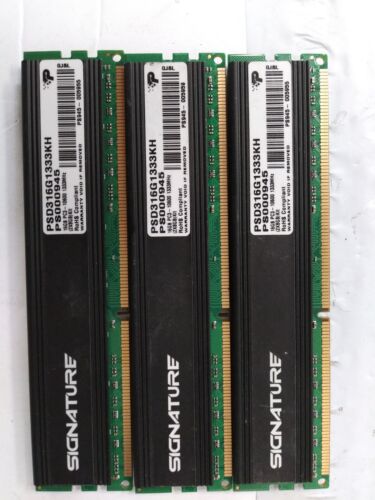 Patriot Signature Line 24GB (3 x 8GB) PC3-12800 DDR3 SDRAM Memory PSD316G1333KH - Picture 2 of 3