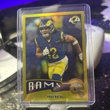 2025 Topps Chrome Puka Nacua #1975-19 Yellow Refractor /275 Los Angeles Rams