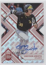 2018 Panini Elite Extra Edition Status Red Die-Cut 1/75 Greyson Jenista Auto ez6