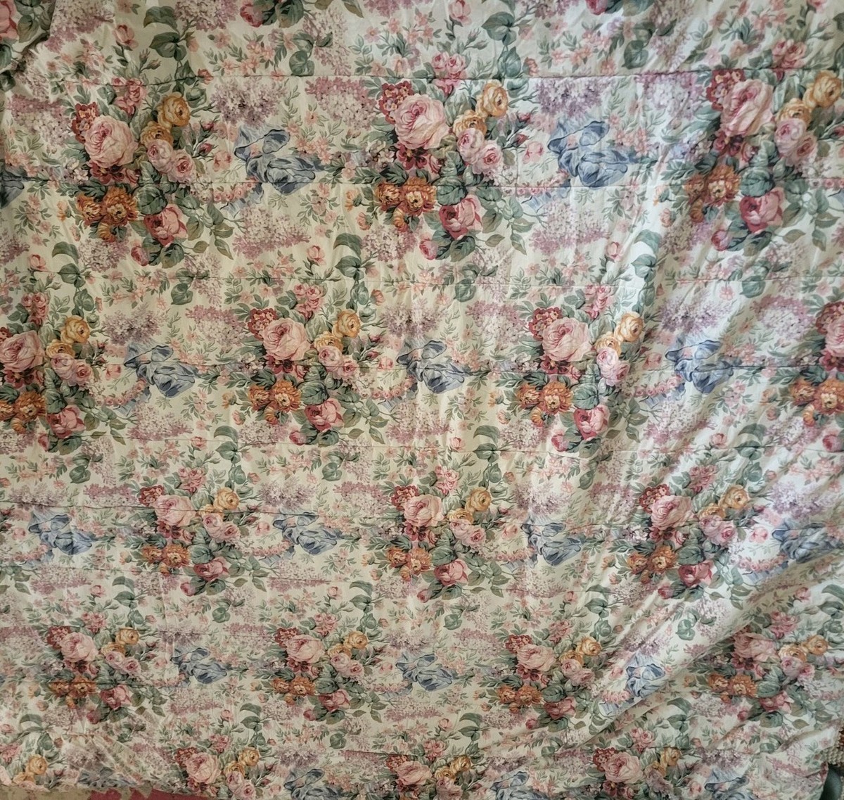 RARE Ralph Lauren Allison pink roses comforter bedspread Full