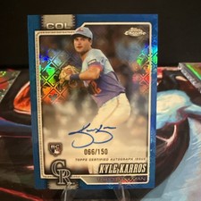 Kyle Karros Logofractor 2026 Blue Refractor /150 Auto