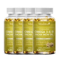 Sacha Inchi Capsules Omega 3, 6, 9 with Essential Fatty Acids Skin Brain Booster
