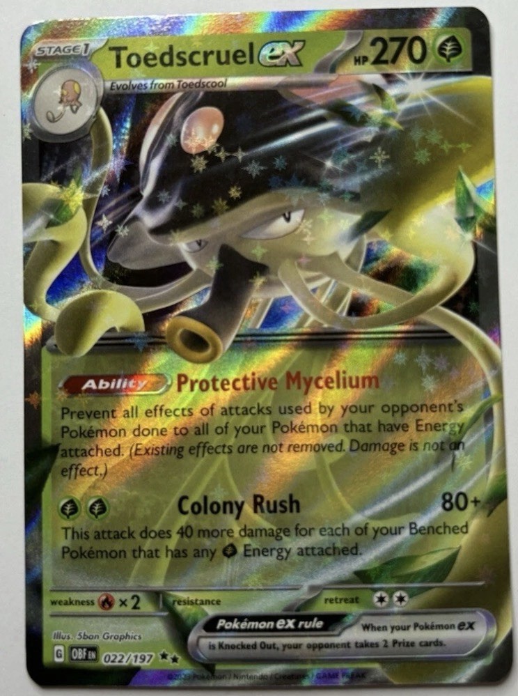 2024 Pokemon Toedscruel ex 05 /91 Scarlet Violet Paldean Fates Holographic